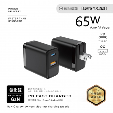 65W-1C+1A顯示摺疊充電器E